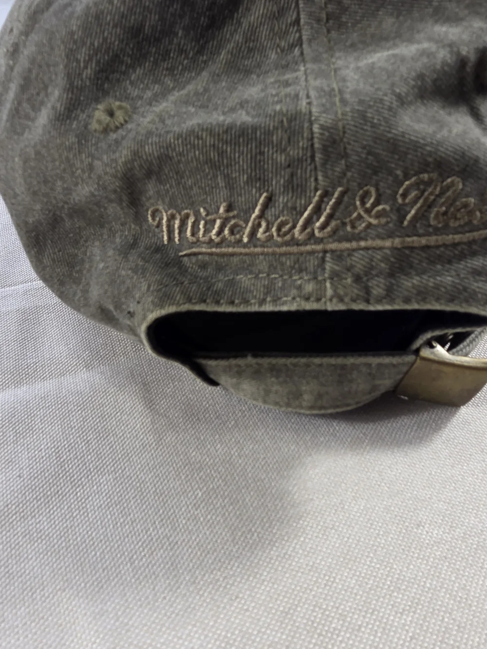 Mitchell & Ness Chicago Bulls Washed Olive Dad Hat Strapback OSFA